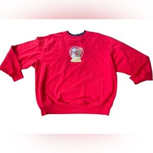 MC Sportswear Vintage 90s Snow Globe Christmas Holiday Festive Granny Sweatshirt